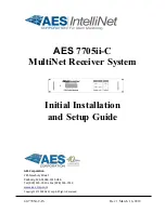 Предварительный просмотр 1 страницы AES 7170 Initial Installation