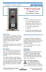 Aetechron T1000 Instruction Sheet preview