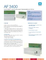 Preview for 1 page of Aethra AF3400 Technical Specifications