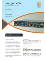 Preview for 1 page of Aethra Vega X7r Specifications