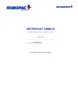 AETNAGROUP Robopac Rotoplat 3000LD Instructions For Use Manual preview