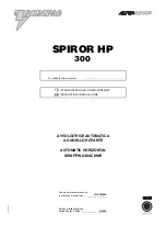 AETNAGROUP Robopac SPIROR HP 300 Instruction Manual предпросмотр