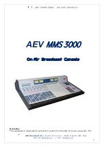 Preview for 1 page of AEV MMS 3000 Manual