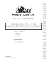 AEV WINCH MOUNT 2021+ COLORADO ZR2 Installation Manual preview