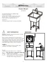 Предварительный просмотр 2 страницы AFA Stainless AF2421CS Owner'S Manual