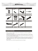 Предварительный просмотр 4 страницы AFA Stainless AF2421CS Owner'S Manual