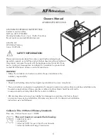 Preview for 2 page of AFA 03CCOMB Owner'S Manual