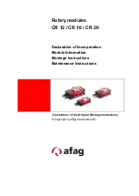 Afag CR 12 Translation Of The Original Montage Instructions preview