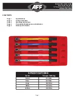 Preview for 1 page of AFF 42005 Instruction Manual