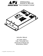 Preview for 1 page of AFi MT-3340-12VDC Instruction Manual