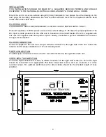 Предварительный просмотр 3 страницы AFi MT-915C Instruction Manual