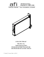 Preview for 1 page of AFi RR-915C-SL Instruction Manual