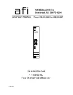 Preview for 1 page of AFi RR-940CD-SL Instruction Manual