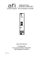 Preview for 1 page of AFi RT-940CD-SL Instruction Manual