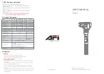 Предварительный просмотр 2 страницы AFi VS-3SG User Manual