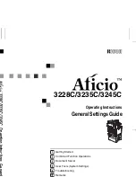 Preview for 1 page of Aficio 3228C Operating Instructions Manual