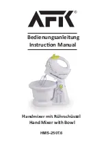 Предварительный просмотр 1 страницы AFK HMS-250T.6 Instruction Manual