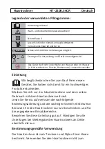 Preview for 2 page of AFK HT-2200.34CR Instruction Manual