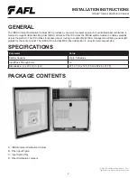 Preview for 2 page of AFL IDEAA 144F Installation Instructions Manual