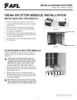 Preview for 9 page of AFL IDEAA 144F Installation Instructions Manual