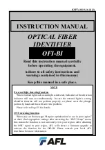 AFL OFI-BI Instruction Manual предпросмотр