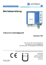 Предварительный просмотр 2 страницы AFRISO Eurovac HV Operating Instructions Manual