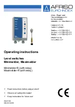 AFRISO Maximelder Operating Instructions Manual предпросмотр