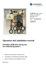 Preview for 1 page of AFRISO PrimoBox ACB 910 Operation And Installation Manual