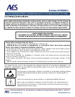 Preview for 3 page of AFS AFS5001-1CRX Installation & Operation Instructions