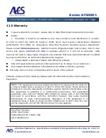 Preview for 15 page of AFS AFS5001-1CRX Installation & Operation Instructions