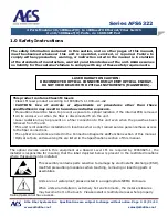 Предварительный просмотр 3 страницы AFS AFS6322 series Installation & Operation Instructions