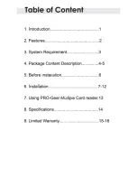 Preview for 3 page of Aft PROGear-XC14U User Manual