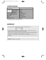 Preview for 8 page of Aftron AFMW200M Operating Instructions Manual