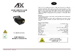 Preview for 1 page of afx light 15-1790 User Manual