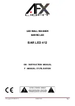 Preview for 1 page of afx light BAR LED 412 Instruction Manual