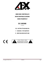 Preview for 1 page of afx light DC-54DMX Instruction Manual