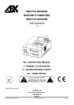 Preview for 1 page of afx light FOG COLOR RGB Instruction Manual