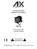 afx light IPAR 518 Instruction Manual предпросмотр