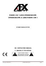 afx light STROBE RGBW LED PRO Instruction Manual preview