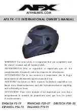 AFX FX-111 International Owner’S Manual preview