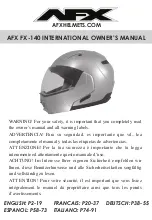 AFX FX-140 International Owner’S Manual preview