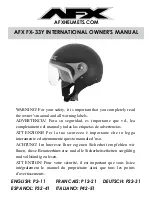 Preview for 1 page of AFX FX-33Y International Owner’S Manual