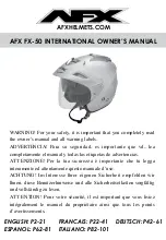 AFX FX-50 International Owner’S Manual preview