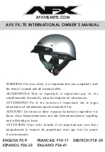 AFX FX-70 International Owner’S Manual preview