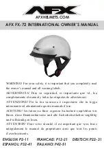 AFX FX-72 International Owner’S Manual preview