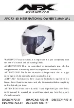 AFX INTERNATIONAL FX-60 Owner'S Manual preview