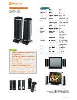 Предварительный просмотр 1 страницы AG Neovo 2.0 Multimedia Audio Speakers SPK-01 Specifications