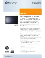 AG Neovo HX-42 Brochure & Specs предпросмотр