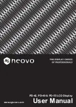 Предварительный просмотр 1 страницы AG Neovo PD Series User Manual