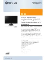 Предварительный просмотр 1 страницы AG Neovo SC-22 Brochure & Specs